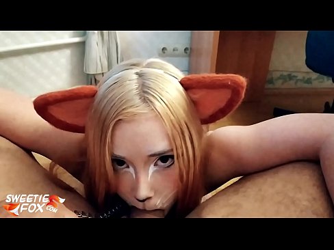 ❤️ Kitsune vale Dick ak kom nan bouch li ❤️❌ Videyo fuck nan nou ☑